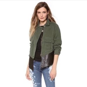 BB Dakota Collective army leather utility jacket